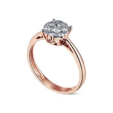 Женское кольцо из золота с бриллиантом по цене от 108 528 ₽