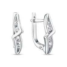 Женские серьги из золота с бриллиантом