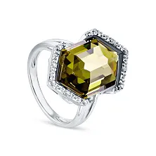 Кольцо из золота с бриллиантом и кварцом по цене от 238 500 ₽