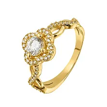 Женское кольцо из золота Tesoro Amore с фианитами по цене от 33 735 ₽