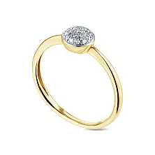 Женское кольцо из желтого золота с бриллиантом по цене от 33 120 ₽