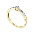 Женское кольцо из золота с бриллиантом