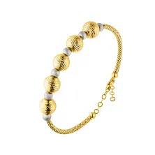 Женский итальянский браслет из белого и желтого золота Tesoro Amore по цене от 115 185 ₽
