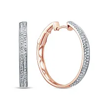 Женские серьги из золота 585 пробы с бриллиантами круглой огранки 0,47 карат