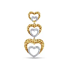 Женская подвеска сердце из желтого золота 750 пробы с бриллиантами 0,3 карата по цене от 151 200 ₽