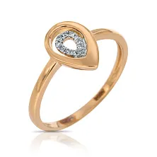 Женское кольцо из золота с бриллиантом по цене от 21 000 ₽