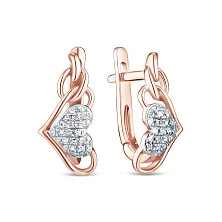 Женские серьги из золота с бриллиантом
