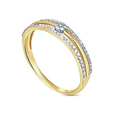 Женское кольцо из желтого золота с бриллиантом по цене от 77 616 ₽