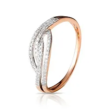 Женское кольцо из красного золота 585 пробы с бриллиантами по цене от 26 750 ₽