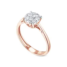 Женское кольцо из золота с бриллиантом по цене от 129 500 ₽