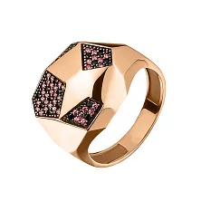 Женское кольцо из золота Tesoro Amore с фианитами по цене от 56 910 ₽