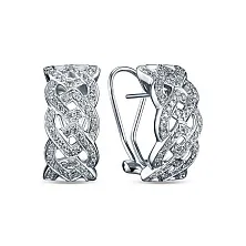 Женские серьги из белого золота 585 пробы с бриллиантами