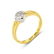 Женское кольцо из золота с бриллиантом по цене от 56 700 ₽