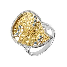 Женское кольцо из золота Tesoro Amore с фианитами по цене от 63 473 ₽