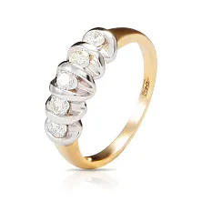 Женское кольцо из золота с бриллиантом по цене от 214 200 ₽