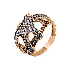 Женское кольцо из золота Tesoro Amore с фианитами по цене от 39 795 ₽
