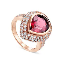 Женское кольцо из золота с бриллиантом и рубеллитом по цене от 1 251 000 ₽