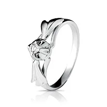 Женское кольцо из золота с бриллиантом по цене от 52 500 ₽