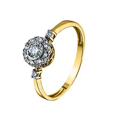 Женское кольцо из золота с бриллиантом по цене от 69 720 ₽