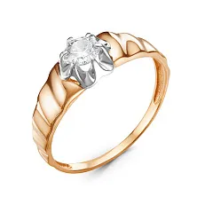 Женское кольцо из золота с фианитами по цене от 14 813 ₽